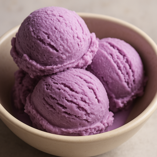 Glace Maison Crémeuse à l’Ube (sans sorbetière !)