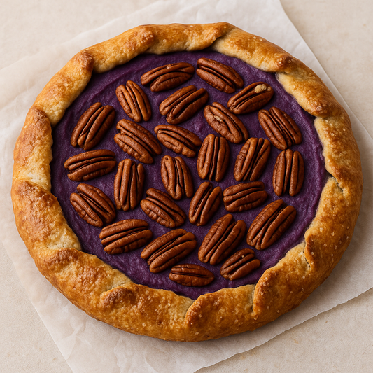 Tarte rustique Ube-Noix de pécan