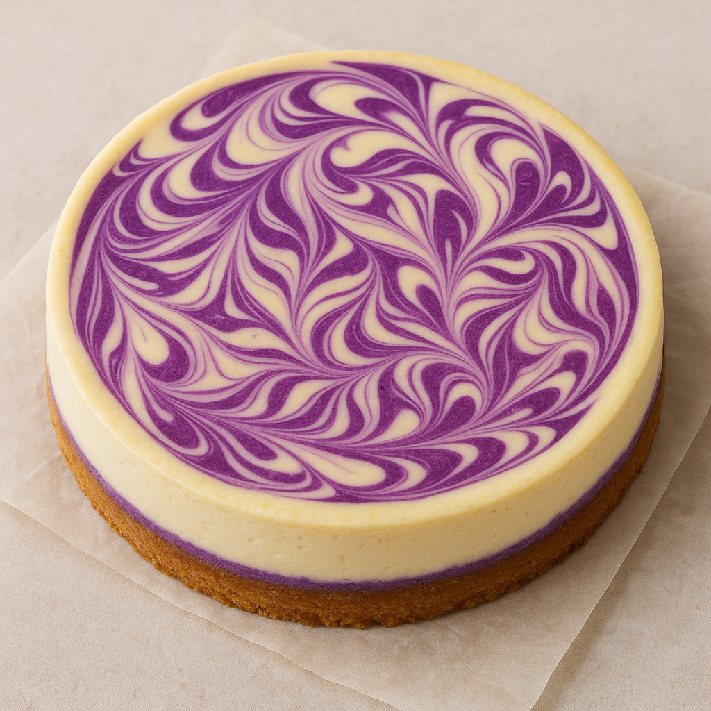 Cheesecake marbré Ube - Vanille