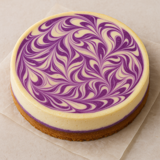 Cheesecake marbré Ube - Vanille