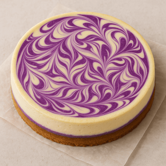 🟣 CHEESECAKE MARBRÉ UBE–VANILLE : L’ÉLÉGANCE DU VIOLET EN VERSION GOURMANDE 💜 - Ubeal - Ube Premium
