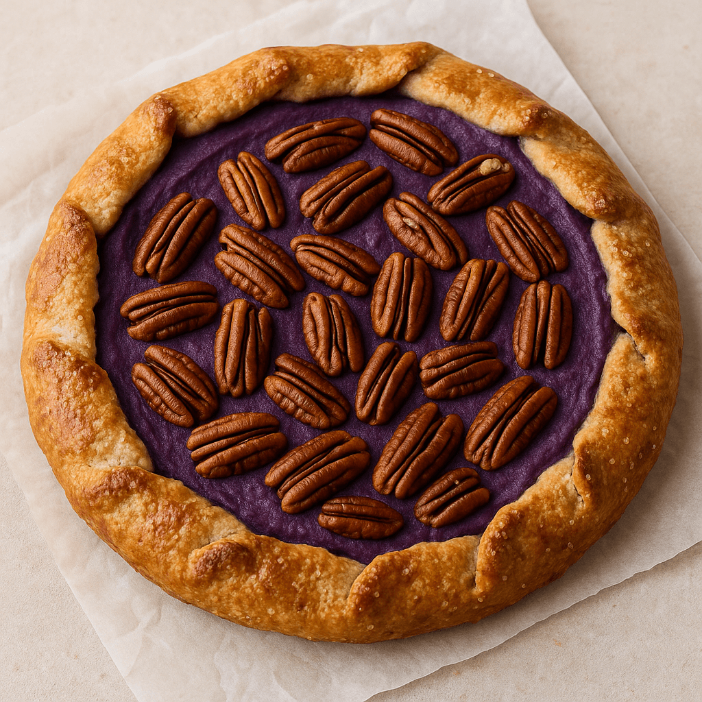 Tarte rustique Ube–Noix de pécan : le dessert chic et sain de l’automne 💜 - Ubeal - Ube Premium